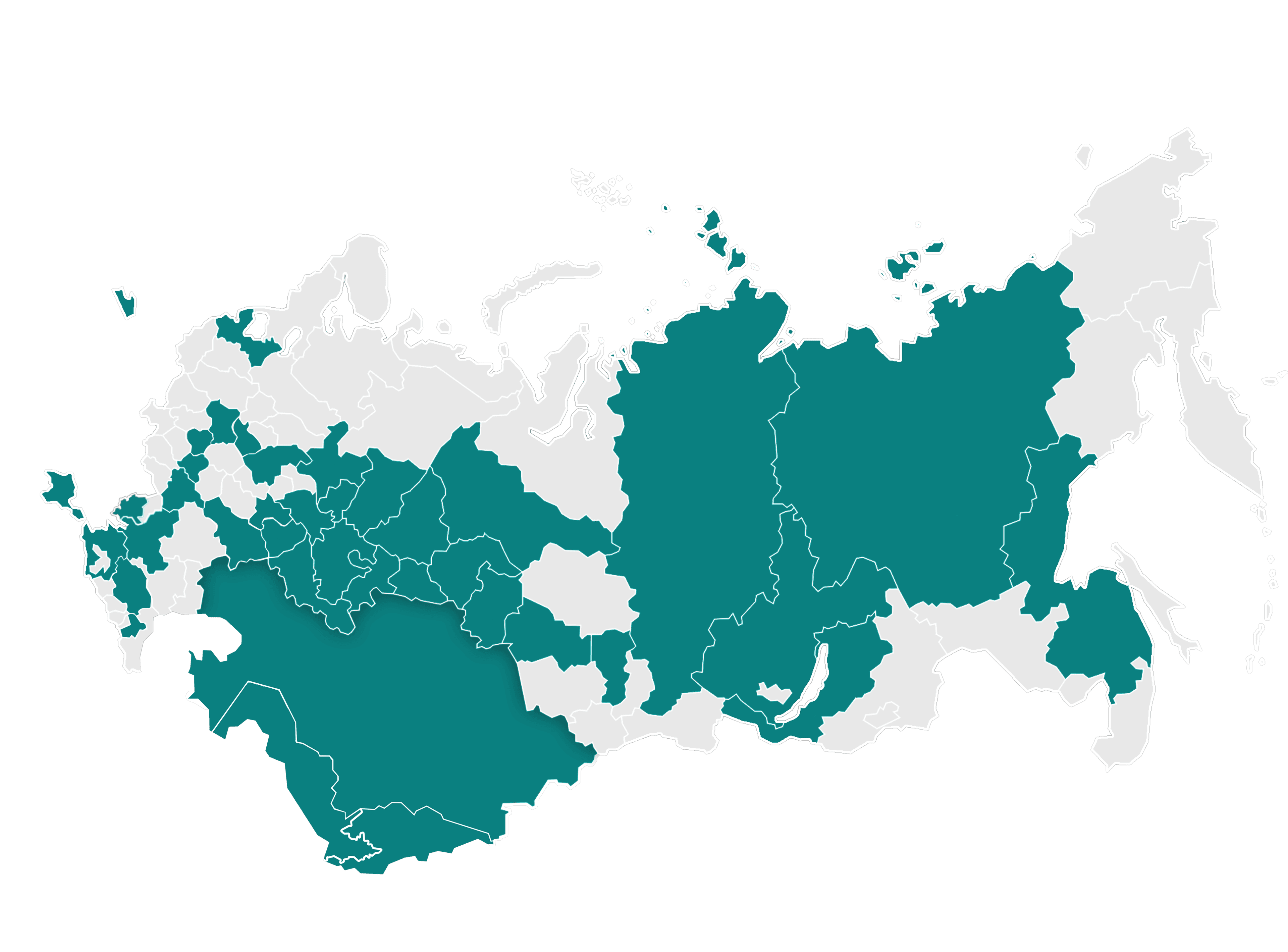 Карта дилерской сети по регионам